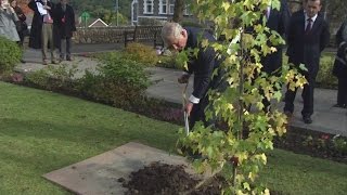 Charles pays respects to those killed in the Aberfan disaster [upl. by Norad]