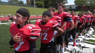 The National Anthem before the OakvilleYork OSFL championship game [upl. by Aisyla]