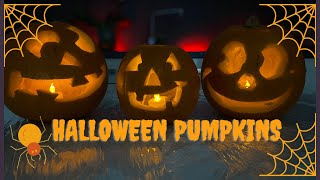 Halloween Pumpkin Carving Decorating Fun Kids Activity🎃 [upl. by Htennek604]