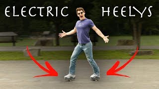 Homemade MOTORIZED HEELYS  Extreme Testing Hover Shoes [upl. by Earle]