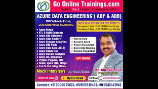 Azure Data Factory Demo Part2  September 10th 2024  Bhaskar Jogi  Go Online Trainings 9000075637 [upl. by Drofub848]