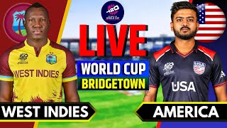 West Indies vs United States T20 World Cup Match  Live Score amp Commentary  WI vs USA Live  T20 WC [upl. by Terris737]