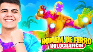 LIBEREI O HOMEM DE FERRO HOLOGRÁFICO ANTES DE TODOS NÍVEL 215 NO FORTNITE ‹ ElDengoso › [upl. by Ynnam]