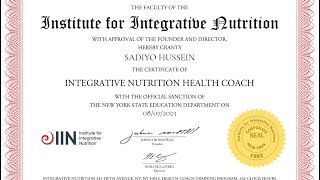 Institute integrative nutrition IIN module 1 [upl. by Scharf209]