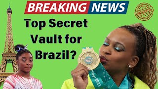 🤯 2024 Dangerous secret vault for Brazilian Rebeca Andrade gymnast olympicgymnastics simonebiles [upl. by Annez]