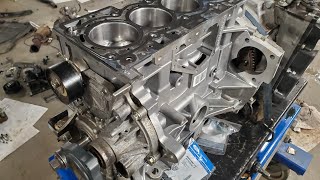 Ford EcoBoost 15L Block external build everything that goes on it other than the Pistons [upl. by Inhoj]