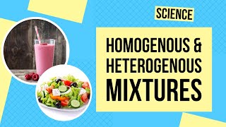 Homogenous and Heterogenous Mixtures  Science Lesson [upl. by Aurea]