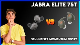 Jabra Elite 75t vs Sennheiser Momentum Sport Comparison [upl. by Ileek]