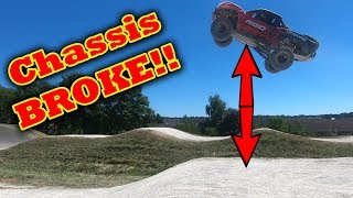 Traxxas UDR  BROKE  Slash 4x4  BROKE  DJI Mavic AIR Drone  CRASHED BMX Track Carnage [upl. by Grizelda516]