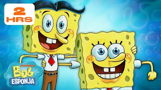 Bob Esponja  Os Melhores Momentos em Família de Bob Esponja ❤️  Compilação de 2 Horas  Português [upl. by Giraldo630]