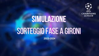 Champions League ecco i gironi di Napoli Inter Milan e Lazio ⚽ SIMULAZIONE SORTEGGI [upl. by Adialeda254]