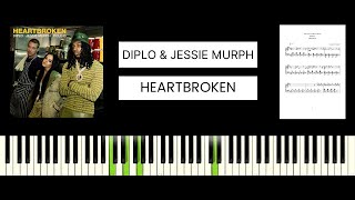 Diplo  Heartbroken feat Jessie Murph amp Polo G BEST PIANO TUTORIAL amp COVER [upl. by Darcia]