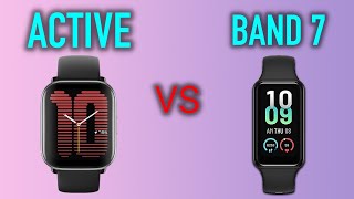 Amazfit Active vs Amazfit Band 7  Full Specs Compare Smartwatches [upl. by Cullen131]