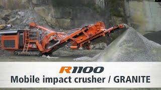 Rockster R1100 closed circuit impact crusher  Gravel [upl. by Reteid]