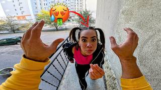 BAD NEIGHBORHOOD GIRL ASKS ME FOR MONEY ParkourPOV Funny [upl. by Arnie]