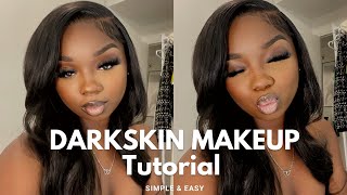 DARK SKIN MAKEUP TUTORIAL FOR BEGINNERS  STEP BY STEP  SIMPLE amp EASY TO FOLLOW  NEW 2022 [upl. by Innos]