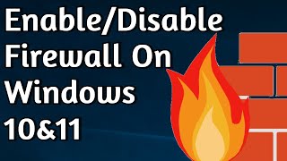 How to Turn Windows Firewall ON or OFF on Windows 10 amp 11  Enable Disable Firewall Permanently [upl. by Decamp]