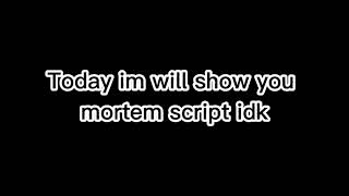 Mortem metallum script [upl. by Standice848]