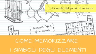 3 trucchi che devi sapere x memorizzare facilmente gli elementi ep1 trucchi x studiare chimica [upl. by Lathrope]