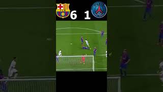 FC BARCELONA 6 1 PSG Match highlights footballmessi neymar barcelona psg footballmatch [upl. by Soo]