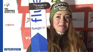 Juliane Seyfarth Germany  quotWe are very very happyquot  Team Normal Hill  Zao  FIS Ski Jumping [upl. by Rosenwald731]