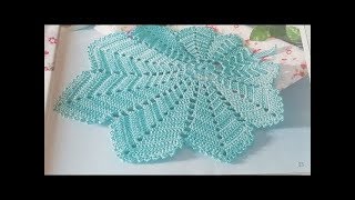 🍁 Serwetka Na Szydełku Liść 10 k Part 3  Crochet Doily Leaf [upl. by Eiramlirpa]