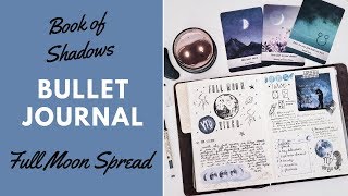 Book of Shadows Bullet Journal  full moon spread [upl. by Barbee]