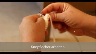 Knopflöcher stricken  strickenlernen für Anfänger u Fortgeschrittene [upl. by Yziar]