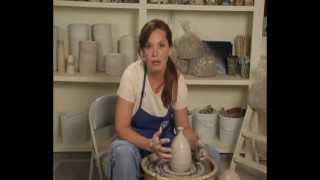 Danielle  The Clay Lady  Throwing Large Pieces on the Pottery Wheel Lidded Jar  Planter [upl. by Archibald]