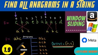 19 Find all Anagrams in a String  Leetcode 438  Window Sliding  C STL [upl. by Baptist]