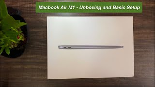 MacBook Air M1  Unboxing and Basic Setup  2023 [upl. by Aisac]