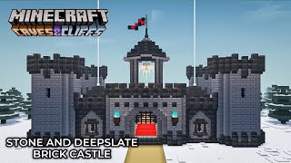 Minecraft 118 Stone And Deepslate Brick Castle Tutorial 3 [upl. by Brieta]