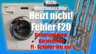 Miele Waschmaschine Heizung wechseln Fehler F20 [upl. by Aneed487]