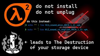 Source game HL2 corruption by USB stick disconnection  safe version [upl. by Siver]