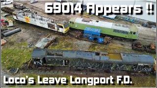 69014 APPEARS outside Longport Electro Motive Depot PLUS 69009 LEAVES [upl. by Bumgardner]