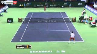 ATP SHANGHAI 2013 R2 Federer Vs Seppi Highlights HD [upl. by Enairb]