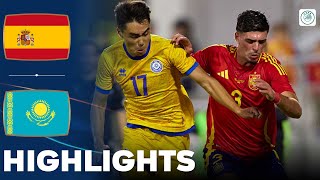 Spain vs Kazakhstan  What a Game  Highlights  U21 Euro Qualification 10102024 [upl. by Coulombe]