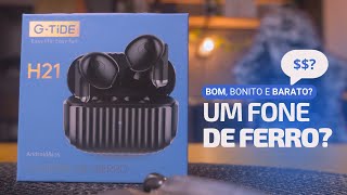 ▶️ GTIDE H21  UM FONE DE FERRO  REVIEW FONE DE OUVIDO BLUETOOTH [upl. by Amabel]