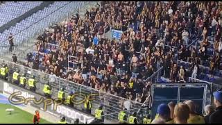 Pogon Szczecin fans fighting against police in Brøndby [upl. by Rehsa299]