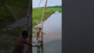 Amazing Village Oldman Net Fishing shorts fishing reels Asian Country Fishing shorts india [upl. by Booze]