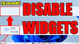 How to Disable Widgets in Windows 11 [upl. by Nored]