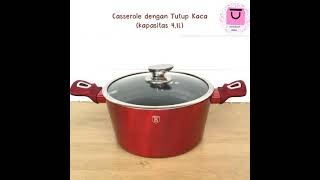 Berlinger Haus Cookware Set 4 Pcs Metallic Line Burgundy [upl. by Ydnirb]