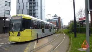 Manchester Trams Eccles to Centre St Peters Square [upl. by Tereve]