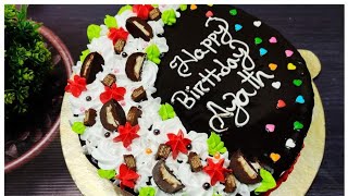 Chocolate Birthday Cake  Birthday Cake Decoration  Cake Decoration [upl. by Gamber]