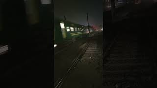 Check the horn sound of GEU40 9011 Leading 5UP Green line Express Crossing Kot Lakhpat Station [upl. by Nywde]