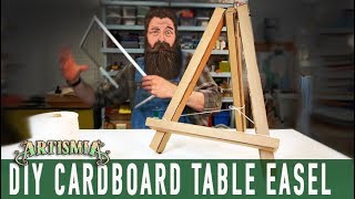 Make an Artist Table Easel  CARDBOARD HOW TO DIY [upl. by Ekenna]