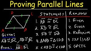 Proving Parallel Lines With Two Column Proofs  Geometry Practice Problems [upl. by Irem]