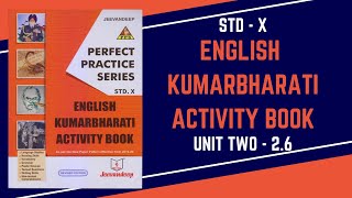 UNIT 2  26  STD X  Jeevandeep English PPS Activity Book Answers [upl. by Eaj]