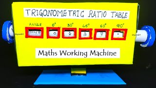 trigonometric ratios working model  values  maths tlm  maths project  diy  machine  DIY pandit [upl. by Gingras]