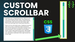 Custom Scrollbar CSS  How To Customize Scrollbar Using CSS [upl. by Rip167]